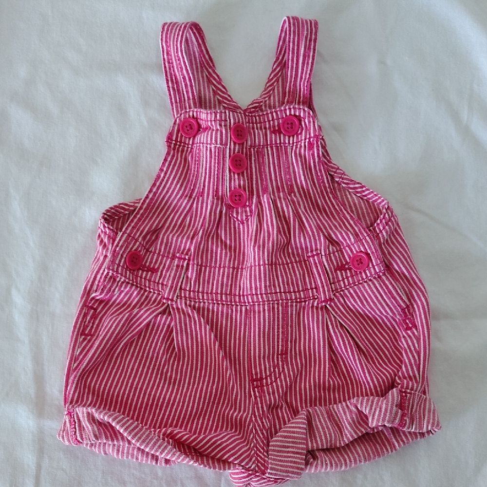 OshKosh B'gosh Pink Striped Kids Overalls